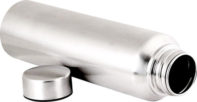 KUBER INDUSTRIES 1000 ml Steel Bottle(Pack of 1, Silver)