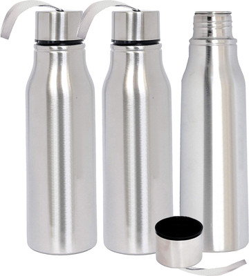 KUBER INDUSTRIES 1000 ml Steel Bottle(Pack of 3, Silver)