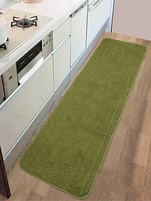 Saral Home Green Polyester Runner(1 ft,  X 4 ft, Rectangle)