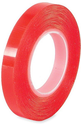 TJIKKO Double Sided Premium Red liner Tape (Polyester) (Manual)(Set of 1, Clear)