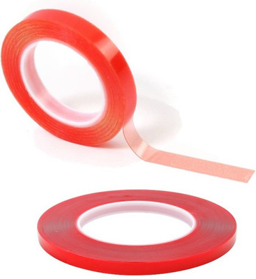 TJIKKO Double Sided High-end Red liner Tape (Polyester) (Manual)(Set of 2, Clear)
