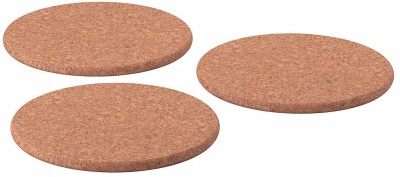 IKEA Round Reversible Cork Coaster Set(Pack of 3)