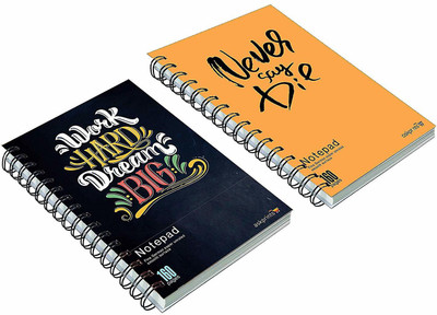 Askprints A5 Notebook A5 Notebook unrule 160 Pages(Multicolor, Pack of 2)
