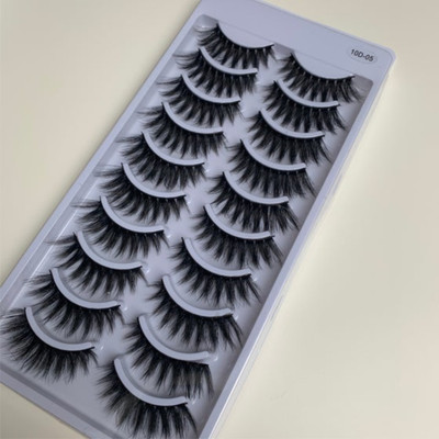 L.expert 3D Mink Lashes, Waterproof False Eyelashes ,Dramatic Look and Feel ,Reusable (pack of 10)(Pack of 10)