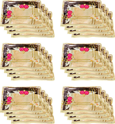 KUBER INDUSTRIES Flower Designer Non Woven Red Flower Design Single Packing Saree Cover 24 Pcs Set CTKTC030707(Multicolor)