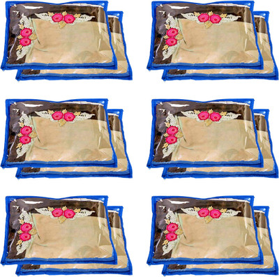 KUBER INDUSTRIES Plain Designer Non Woven Single Packing Saree Cover 12 Pcs Set CTKTC030699(Multicolor)