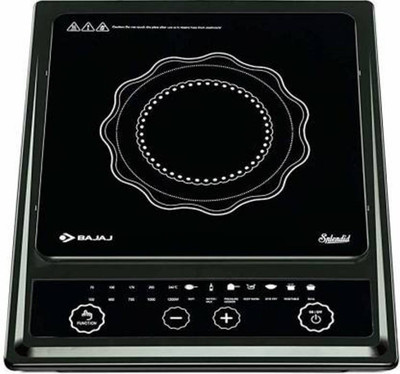 BAJAJ Splendid 1200-Watt Induction Cooker I Induction Cooktop (Black, Push Button) Induction Cooktop (Black, Push Button)