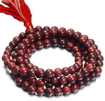 KRITI CREATION Red Color Chandan Sandalwood Scented Mala For Japa Wood Chain Wood Chain