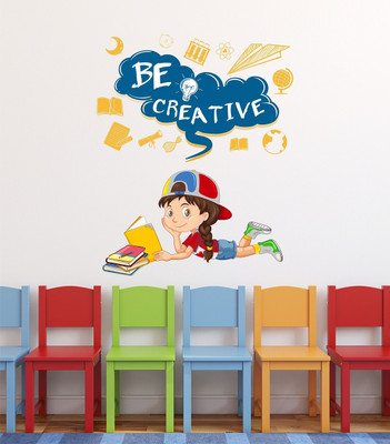 Wallzone 70 cm Be Creative Removable Sticker(Pack of 1)