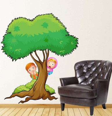 Wallzone 70 cm Kids Colorfull Tree Removable Sticker(Pack of 1)