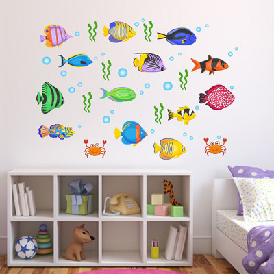 Littlebuds 100 cm Fish Removable Sticker(Pack of 1)