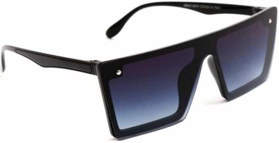 US BIRD Retro Square Sunglasses(For Men & Women, Black)