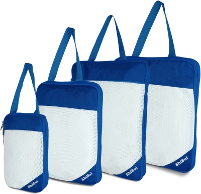 SHIBUI Polyester Packing Cubes travel organizer; Expandable -Set of 4 (Royal Blue)(Blue)