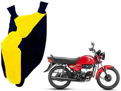WolkomHome Two Wheeler Cover for Hero(HF, Blue, Yellow)