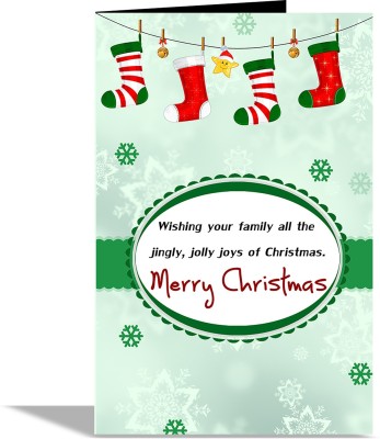 alwaysgift Merry Christmas Greeting Card Greeting Card(Multicolor, Pack of 1)