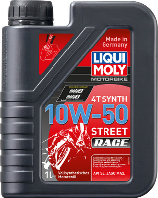 Liqui Moly 100420015021 10W50 STREET RACE 4T SYNTH Synthetic Blend Engine Oil(1 L)