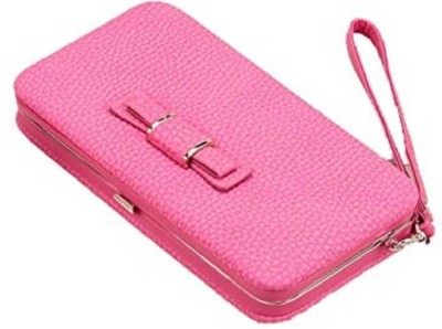 True Human Women Casual Pink Artificial Leather Wallet(4 Card Slots)