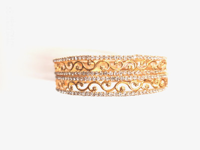 SRI SELVA COVERING Copper Gold-plated Bangle Set(Pack of 2)