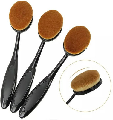 Neotis Oval Foundation/Highlighter Makeup Brush(Pack of 3)