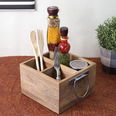 VarEesha Empty Cutlery Holder Case(Brown  Holds 24 Pieces)