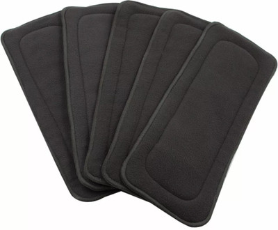 Wonder Star Present High Quality 4 layers Cotton Inserts Liners Cloth Diaper Nappy Reusable Washable for Baby Pad Diapers, Bamboo Liner Insert (6- Pieces Combo) - S - M(6 Pieces)