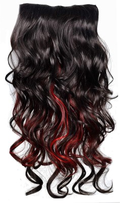 D-DIVINE Natural Feel Red Highlight Clip On Wavy Hair Extension