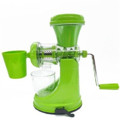 SIOPAWORLD Plastic Fruit And Vegetabel Manual Hand Press Juicer Grinder With Stainless Steel Handle Plastic Hand Juicer (Green Pack of 1) Hand Juicer(Green)