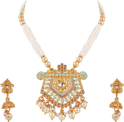 khetlazee Alloy Gold-plated Multicolor Jewellery Set(Pack of 1)