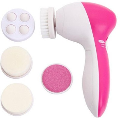 JAIN STAR .Facial.Massager smooth Skin face beauty Massager care Body Beauty Care 5 in 1 facial Body Facial Massager combo Massager (Pink, White) Massager(White)