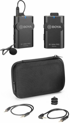 BOYA BY-WM4 Pro K1 Portable 2.4G Wireless Microphone System(One Transmitters + One Receiver) with Hard Case for DSLR Camera Camcor Camera Microphone