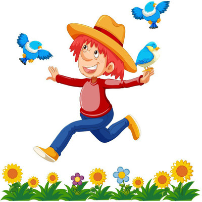 Littlebuds 70 cm Happy Little Boy Removable Sticker(Pack of 1)