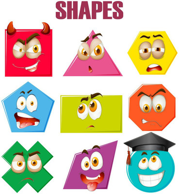 Wallzone 70 cm Shapes Removable Sticker(Pack of 1)