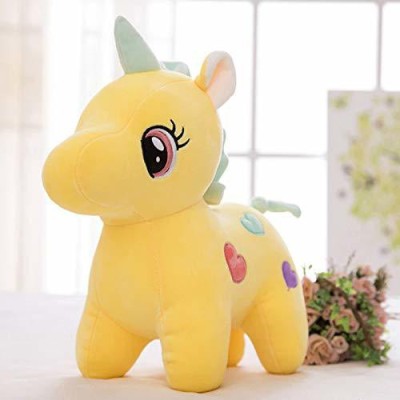 Tickles Yellow Super Soft Plush Cute Unicorn Stuffed Soft toy For Kids 25 cm  - 25 cm(Yellow)
