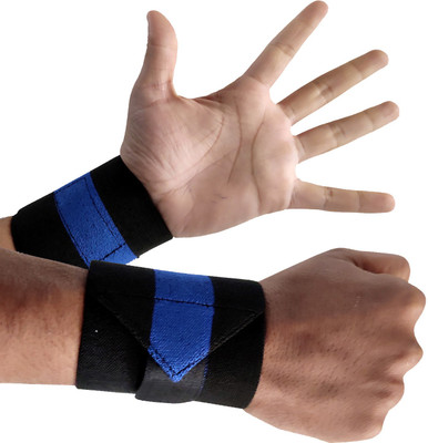 DreamPalace India Weight Lifting Wrist Support, Wrist Band, Wrist Wrap (Pack of 2) Wrist Support(Blue)