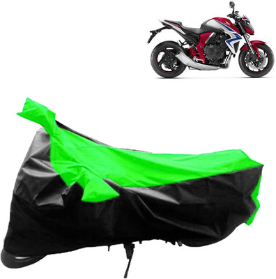 aksmit Two Wheeler Cover for Honda(CB 1000R, Black, Green)