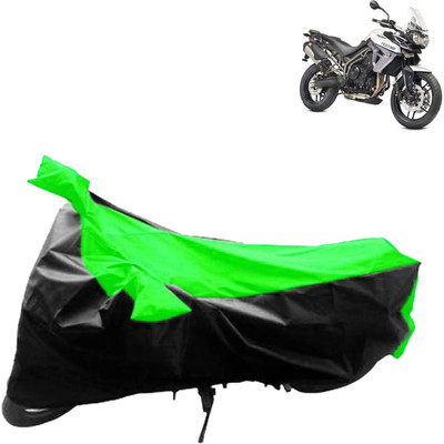 aksmit Two Wheeler Cover for Triumph(Tiger 800 XR, Black, Green)