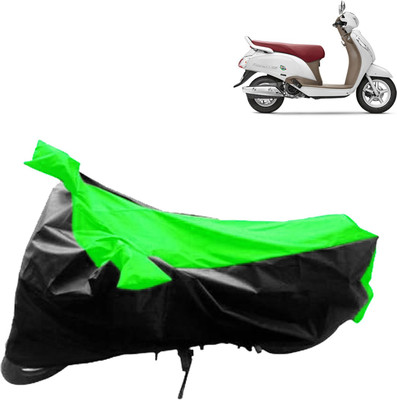 VOCADO Two Wheeler Cover for Suzuki(Access SE, Black, Green)