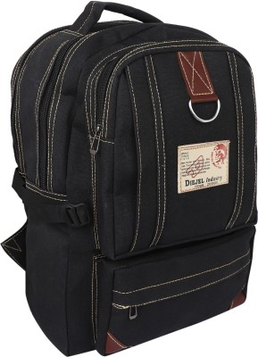 Topper Jumbo Cargo Canvas|Denim Backpack | School Bag | College Bag | Laptop Bagpack for Boys & Girls , Men & Women 34 L Backpack(Black)