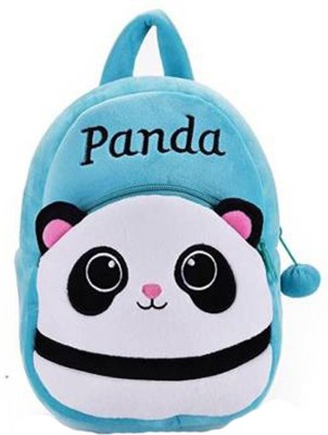 BestLook Sky Blue Panda School Backpack 14inch Velvet/Nursery Plush School Bag Backpack(Multicolor, 12 L)