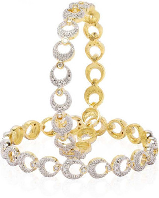 Yellow Chimes Alloy Bangle Set(Pack of 2)