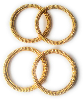 Manoj Collections Brass Gold-plated Bangle Set(Pack of 4)