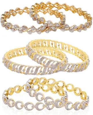Yellow Chimes Alloy Bangle Set(Pack of 6)
