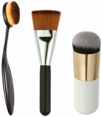 Sixplus oval brush+ Foundation Brush + face pack(Pack of 3)