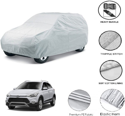 GIFFEN Car Cover For Hyundai i20 Active (Without Mirror Pockets)(Silver)
