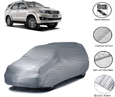 GIFFEN Car Cover For Toyota Fortuner Old (Without Mirror Pockets)(Silver)