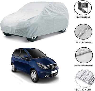 GIFFEN Car Cover For Tata Indica Vista (Without Mirror Pockets)(Silver)