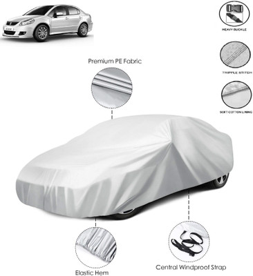 GIFFEN Car Cover For Maruti Suzuki SX4 (Without Mirror Pockets)(Silver)
