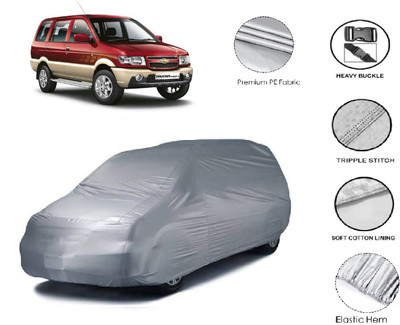 GIFFEN Car Cover For Chevrolet Tavera (Without Mirror Pockets)(Silver)