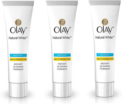 OLAY Natural White INSTANT GLOWING FAIRNESS CREAM With UV PROTECTION Pack Of 3(60 g)