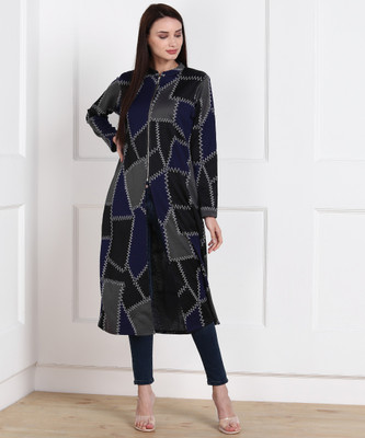 AND Full Sleeve Self Design Women Jacket